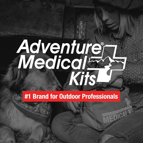 Adventure Dog Medical Kit - Vet in a Box | Includes Disposable Skin Stapler, QuikClot Gauze & Hemostat Forceps, Plus LED Headlamp for Hands-Free Pet First Aid