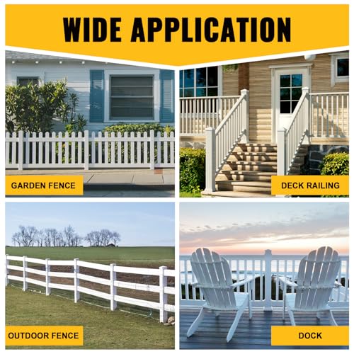 VIVIDA White Vinyl Post Caps 4" x 4", PVC Fence Post Caps, 12 Pack | Actual 4" x 4", Pyramid PVC Post Caps, Waterproof Deck Post Cover, For Vinyl Fence, Lamp, Deck, Mailbox - size: 4" x 4" (12 PCS)