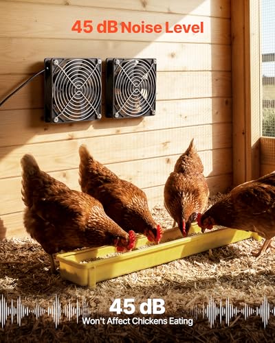 VEVOR Solar Powered Fan, 30W Solar Panel with 2 Fans, Adjustable Solar Panel Angle, 2668 RPM High-Speed, Flexible Installation, Fast Air Exchange for Greenhouse, Grow Tents, Chicken Coops, Shelters - size: 4.7" Fan×2 -30W