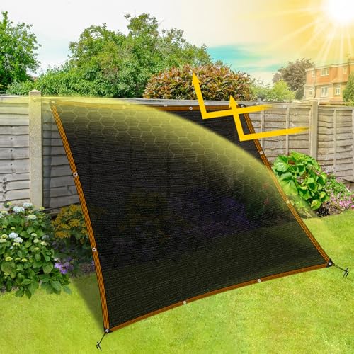 Shade Cloth - for Garden 90% Plant Shades Mesh Tarp with Grommets Outdoor Sun Shades Netting for Chicken Coop Greenhouse Vegetables Pergola Patio Cover - size: 6×6FT