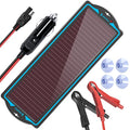 SUNAPEX 12V Solar Battery Charger Trickle Maintainer Kit for Car | Prevents Overcharging with Smart Controller | Waterproof Portable Solar Panel Kit | Fits 12V Batteries for Boats, RVs & More - size: 1.8W