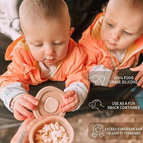 Moonkie Silicone Baby Food Containers | 4 oz Baby Food Storage Jars with Airtight Lids | Reusable Baby Food Jars, Freezer,Microwave and Dishwasher Safe, Perfect for Infant & Toddler - size: 12pack 4oz