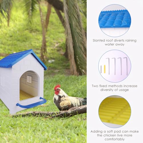 Waterproof Chicken Nesting Boxes for Chickens, Nesting Box for Laying Eggs, Washable Nesting Pad, Wall or Ground Mounted, Indoor & Outdoor Laying for Chicken, Duck, Rabbit, Poultry (1 Pack)