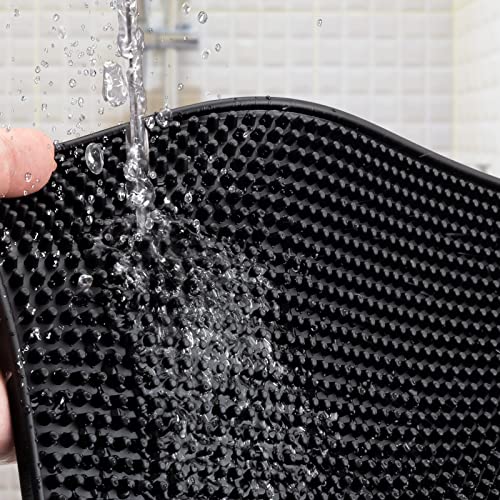 18x12in Barber Station Mat for Hair Styling Tools, Non-Slip Bar Service Mat | Flexible Rubber Mat for Clippers Salon Tools, Professional Heavy Duty Salon and Barbershop Work Station Pads - size: 18x12x0.4 Inch (Pack of 1)