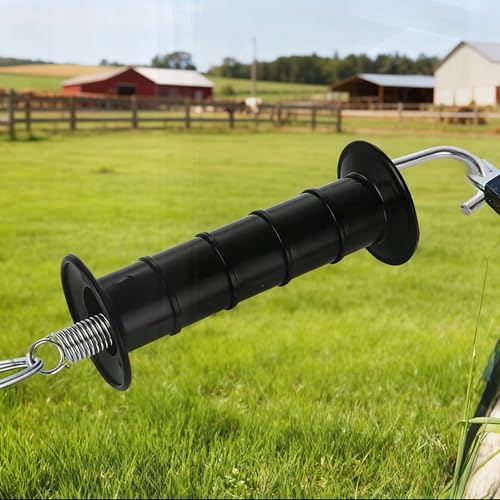 6-Piece Plastic Electric Fence Gate Handle Insulators, Gate Connectors, Electric Fence Wire Handles, Heavy-Duty Electric Fence Insulators with Spring-Loaded Gate Handles