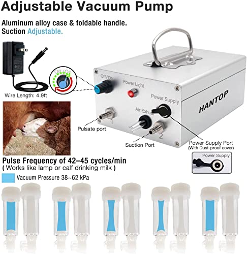 Cow Milking Machine (12L, Classic Model) and Goat Milking Teat Cup Replacement (Tube Included)