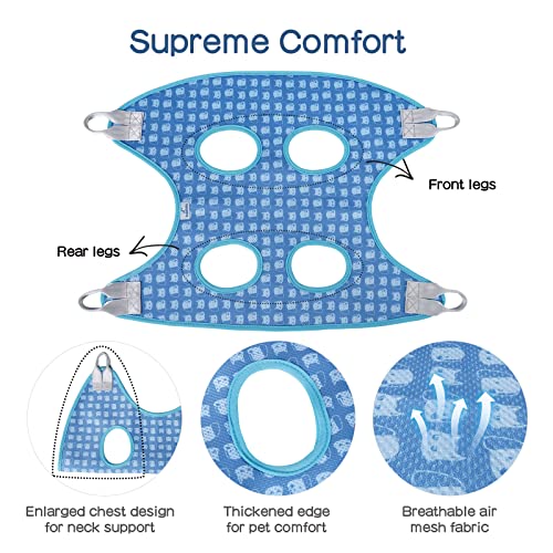 Dog Grooming Hammock Harness, Pet Grooming Hammock for Small Cats & Dogs, Dog Sling for Nail Clipping/Trimming