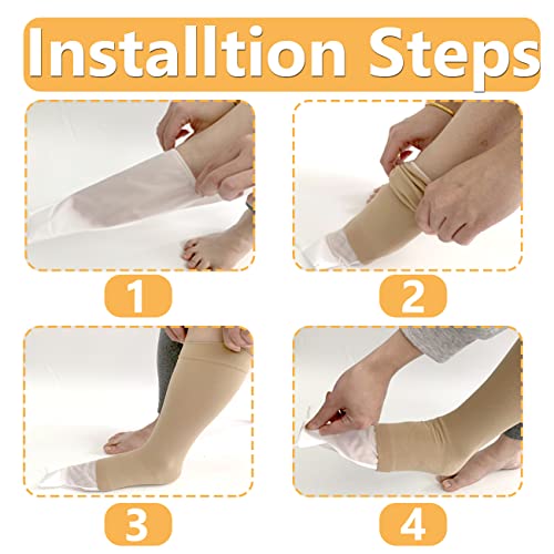 Open Toe Compression Sock Aid for Easy Slide - Slip Stocking Applicator to Help Assist Put On for Elderly, Disabled, Pregnant, 10 Pcs - size: 5 Pair (Pack of 5)