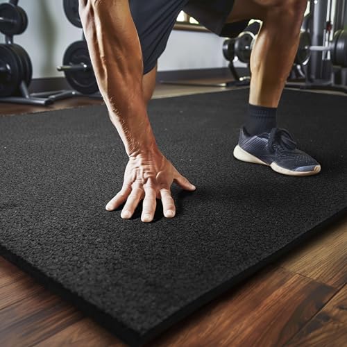Mohawk Home Heavy Duty Rubber Stall Mat - Gym Floor- Under Dog Crate - All Purpose Utility 2'x3' - 1/2" Thick (Pack of 3) - Solid Texture - size: 3 Pack (2' X 3')
