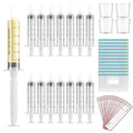 120 Sets 5ml Colostrum Collector Kit Include No Needle Colostrum Syringes with Caps 1mlx120, Stickerx120, 20ml Measuring Cupx4, Ziplock Storage Bagx12 for Breastmilk Collector - size: 120pcs-5ml