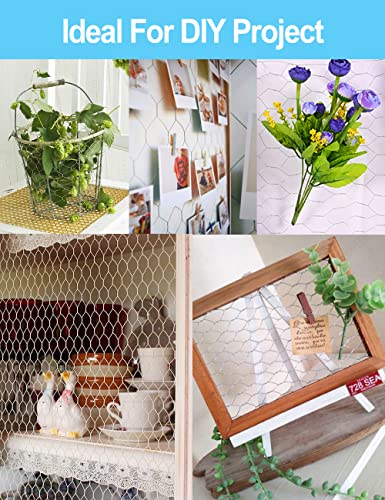 TOYPOPOR Chicken Wire 16in x 66ft(40cm x 20m), Outdoor Anti-Rust Hexagonal Galvanized Chicken Wire Mesh Fencing to Protect Gardening Plants Vegetables Flowers Fruits from Dogs Rabbits Squirrels, 16ft - size: 16 in x 66 ft (100 Ties)