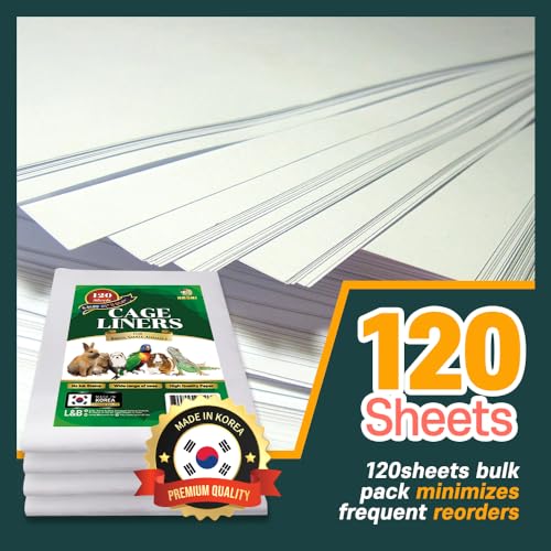 HA SHI Bird Cage Liners, 120 Unscented Newsprint Sheets, 31 x 21.5 in Large | 120 unscented newsprint sheets, 31 x 21.5 in. Large ink-free liners for bird cages and small pet enclosures. Trim to fit. - size: 120 Sheets - 31" x 21.5" (Pre-cut)
