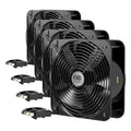 AC Infinity AXIAL 2060, Muffin Fan, 120V AC 200mm x 200mm x 60mm High Speed, for DIY Cooling Ventilation Exhaust Projects (Pack of 4) - size: Single 200 x 200 x 60 mm, High Speed (Pack of 4)