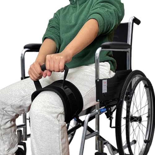 Thigh Lifter Strap Leg Lifting Strap Pull Up Assistance Belt Foot Transfer Aid Knee Lifter Loop with Handle Patient Leg Training Mobility Device for Elderly and Disable (1)