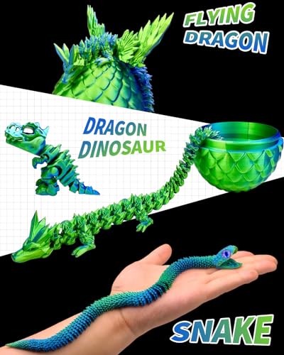 5 Pcs，12" 3D Printed Dragon Eggs,Dinosaur Egg,Crystal Dragon Toys,Snake Eggs, Animals,Fidget Toy,Desk Executive Toy，Easter Eggs Basket Stuffers,Toys for Boys Kids Teen 5-7 4-6 8-12 - color: Pp-01