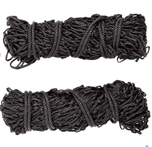 Majestic Ally 2 pcs Ultra Slow Feed 1.5"x1.5" Holes 40” Hay Net for Horses and livestocks (Black) - color: Black