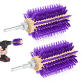 Willinglong 2 Pcs 4 Inches Livestock Mini Drill Scratch Brush Purple Brush Grooming Kit Suitable for Cattle, Cows, Horses, Sheep and Pigs - size: 4 Inch