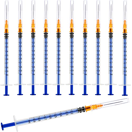 25 Pack 1ml/cc Plastic Syringe with 25Ga and Cap, Individually Sealed Wrapped, for Scientific Labs, Measuring Liquid, Refilling Cartridges or Glue Applicator - style: 25 Pack-1ml 25gauge