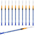 25 Pack 1ml/cc Plastic Syringe with 25Ga and Cap, Individually Sealed Wrapped, for Scientific Labs, Measuring Liquid, Refilling Cartridges or Glue Applicator - style: 25 Pack-1ml 25gauge