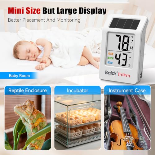 Room Thermometer Indoor, Humidity Meter, 2026 Upgrade Bluetooth Thermometer with Privacy-Friendly Guest Mode | 250ft Coverage | Real-Time Alerts for Home, Office, Greenhouse - color: White-2Pack