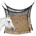 Slow Feed Hay Nets for Horses, Large Capacity Hay Bags, 2 Pack | 35 x 31 in, includes 4 carabiners,black, heavy duty hay feeder for horses and goats, easy to hang in stalls and trailers - size: 2PCS