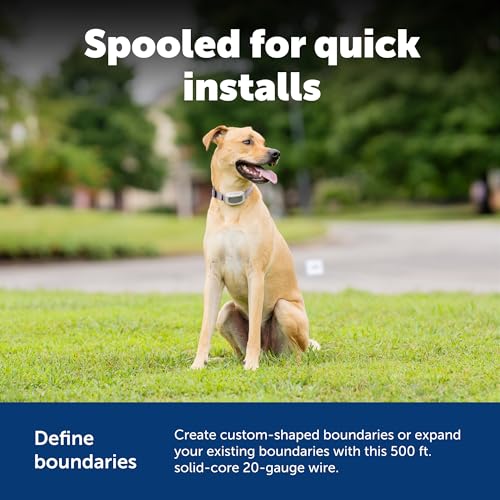 PetSafe Extra In-Ground Fence Boundary Wire, 20-Gauge Copper, 500 ft | Solid Core Copper Wire to Expand PetSafe In-Ground Fence, Covers Approximately 1/3 Acre - size: 500 feet, style: 20 Gauge