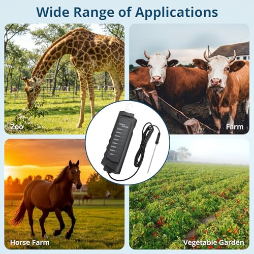 Electric Fence Tester 8KV, Fence Voltage Tester 8 Neon Lights Fault Finder | Battery-Free Portable Tool for Safe Fence Testing on Farms, Ranches, Homesteads (Livestock/Pasture) - style: 700V-8000V Fence Voltage Tester