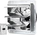 KEN BROWN 12" Shutter Exhaust Fan, Wall Mounted Attic Fan with Speed Controller, 1450 CFM, Automatic Shutter for Attic Garage Workshop Greenhouse Ventilation - size: 12 Inch Fan with Speed Controller