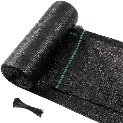Shade&Beyond 5'10" x 100 FT 50% Shade Cloth Roll, Black | Eyelets Sun Protection Shade Mesh Tarp, UV Resistant Sun Shade Net for Greenhouse, Garden, Patio, Plants