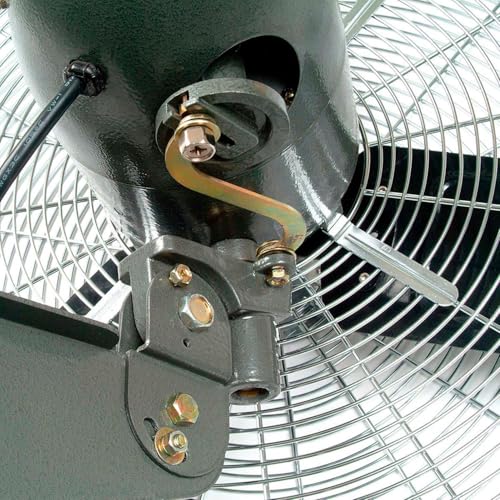Global Industrial 30" Diameter Commercial Wall Mount Fan, Fixed & Oscillating - color: Black/Gray/Silver