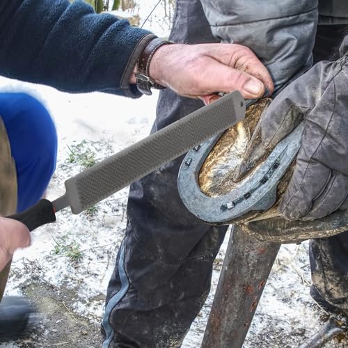 Gisafai 2 Pcs 18 Inch Rasps for Shoeing Horses with Handle Trimming File Carbon Steel Farrier Tools for Repair Horse Goat Hooves Cow Donkey Pig Animal Hooves Repairing Wood Working Supplies - size: 18 Inch