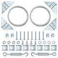 HOME MASTER HARDWARE 2 Pack Anti Sag Gate Kit for Wooden Fence Repair, Zinc Plated Steel, Anti-sag Gate Hardware Kit-Turnbuckle, Hooks, Heavy Steel Cable(7.5ft), Screws - color: Zinc, size: 2 Pack