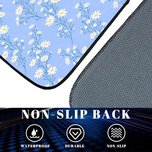 Flower Car Floor Mats Blue Daisy Spring Cottagecore Floral Carpet Front Rear Carpets Mat Decorative Car Floor Carpets Non-Slip Auto Car Accessories Universal Fit Car Accessories for Truck - color: Blue Daisy