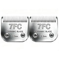 Detachable Pet Clipper Blades Dog Grooming Clipper Replacement Ceramic Blades, Compatible with Andis, Wahl, Oster(2Pack Size 7FC,Cut Length 3.2mm) - size: 7FC*2 (3.2mm)