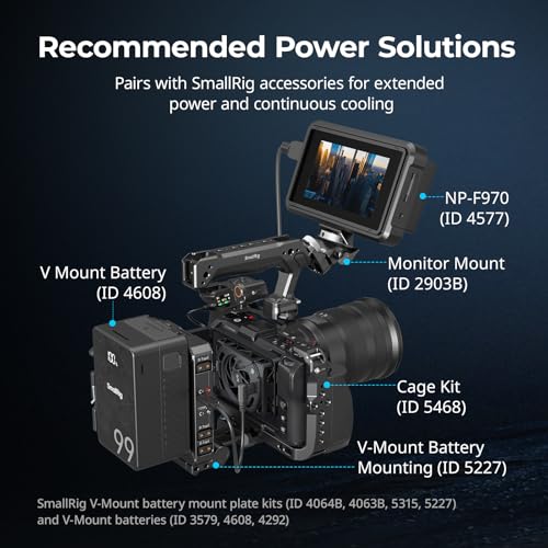 SMALLRIG Cooling Fan for Nikon ZR, Camera External Cooling System with Dual-Speed Modes, Snap-On Design, TEC Cooling Module, Compatible with SmallRig V-Mount Battery Plate - 5874 - style: for Nikon ZR