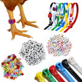 120 Pcs Chicken Leg Bands with Number & Letter Charms, Poultry ID Bands | Adjustable Poultry Identification Kit with 6 Color Bands and 300 Number & Letter Charms for Chicken, Duck, Turkey & Goose
