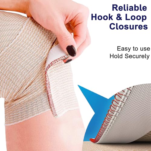 48 Pack Elastic Bandage Wrap 3” Bandage Wrap with Hook and Loop Closure on Both Ends Self Adhesive Bandage Wrap for Sports, Medical, and Injury Recovery - size: 3 Inch (Pack of 2)
