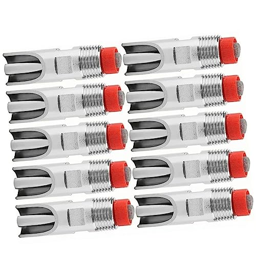 10 Pcs Stainless Steel Automatic Pig Waterer Nipples, 1/2" NPT Thread Livestock Watering System Drinkers for Piglets, Goats, Sheep, and Farm Animals Supplies