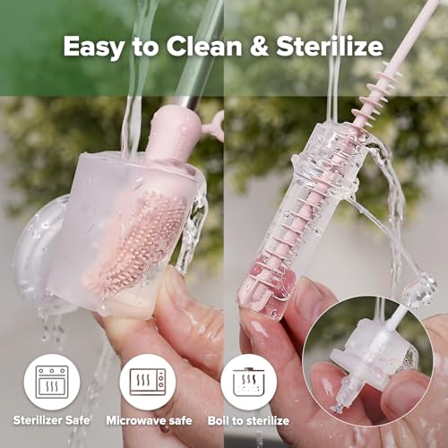 haakaa Silicone Colostrum Collector 6ml/6pcs & Lidded Cup 25ml Pack | World-first design, 3-in-1 Collector, Safe food-grade silicone-BPA Free, Ready-to-use pack,Replace disposable syringes - size: 6 Count (Pack of 1)-6ml + Feeding Cup