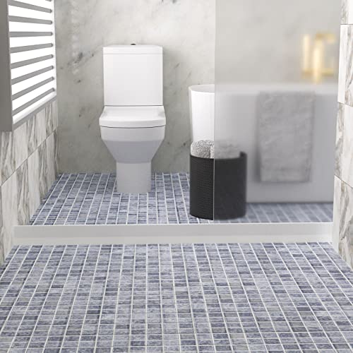 Raycity 3"H Shower Threshold Water Dam, Shower Water Guard, 67 Inch, White | Silicone Rubber Water Stopper for Walk in Shower, Water Barrier, Prevent Leaks, Suitable for Bathroom, Kitchen - color: White, style: 67 inch