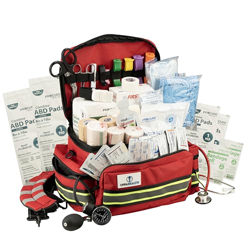 Emergency First Aid Kit for Home, Car, Travel & Workplace | Fully stocked first aid kit with essential medical supplies for home, car, travel, camping, workplace & emergencies.