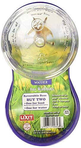 Lixit Reversible Waterer/Feeder for Rabbits and Other Small Animals. (Pack of 1),Purple - size: Pack of 1