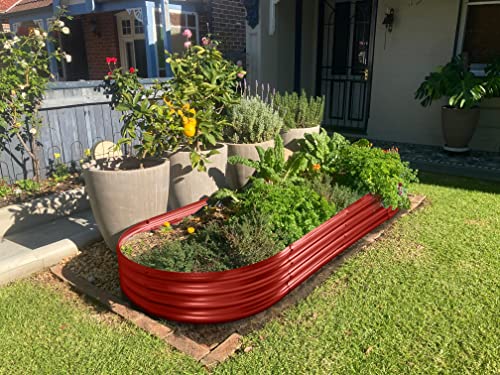 Land Guard Galvanized Raised Garden Bed Kit, Planter Boxes Outdoor, Oval Large Metal Beds for Vegetables(Brown)…… - color: 4-brown, size: 4×2×1ft(1pcs）