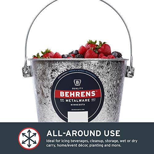 Behrens Hot-Dipped Galvanized Steel Utility Pail, 22-Quart - size: 22-Quart, style: Hot Dipped