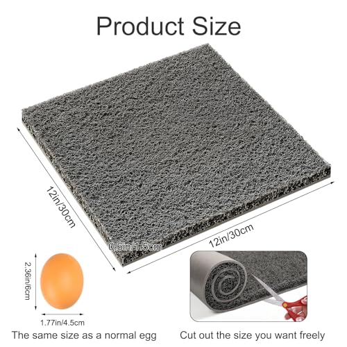 Washable Nesting Pads for Chicken Coop – 8 Pack 12x12 Inch Reusable Chicken Nesting Mats with 4 Fake Eggs, Easy Clean & Durable Laying Box Accessories for Hens (Gray) - color: Gray-8pcs