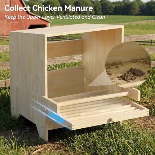 3 Hole Chicken Laying Boxes for Hens | Wood Egg Laying Box, Wall Mounted Nesting Boxes for Chickens, Hens, Ducks, Poultry