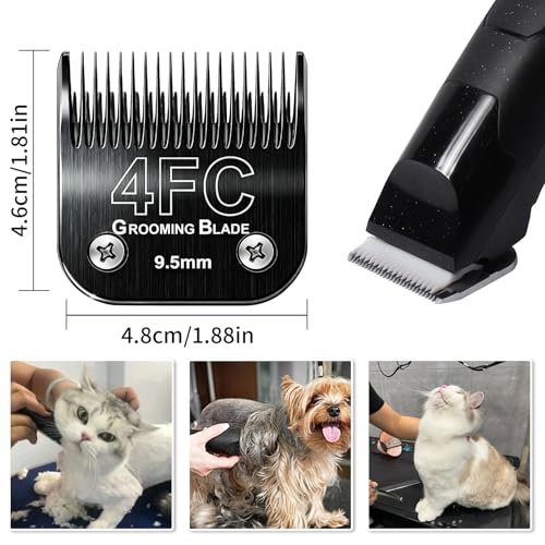 3 Pcs Size 5FC Detachable Dog Grooming Blades, Compatible with Andis, Oster A5, Wahl KM10 Series Clippers, Cut Length 6.3mm, Black (5FC 6.3mm, 3Pcs) - size: 5FC 6.3mm, 3Pcs