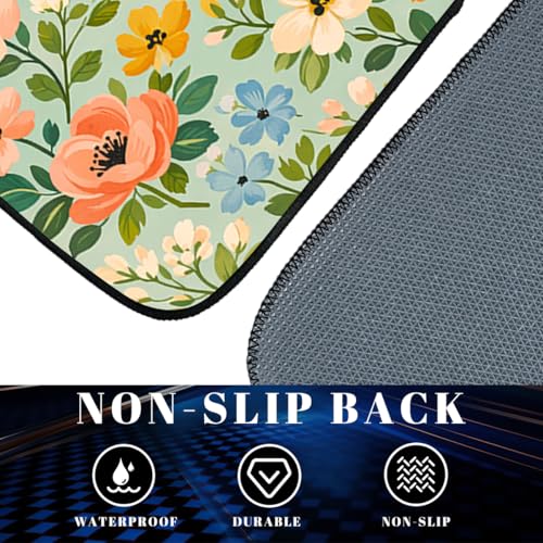 Flower Car Floor Mats Spring Floral Wildflower Garden Leave Carpet Front Rear Carpets Mat Decorative Car Floor Carpets Non-Slip Auto Car Accessories Universal Fit for Car SUV Truck Van - color: Spring Floral