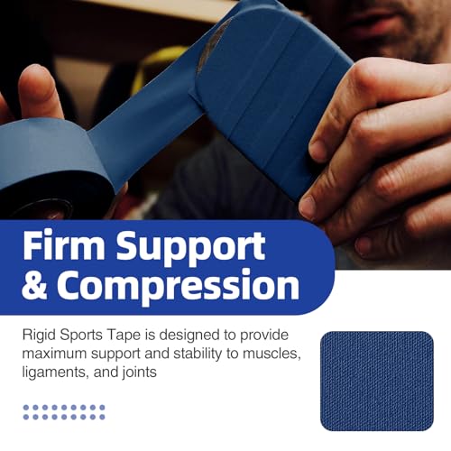 OK TAPE 4 Rolls Athletic Tape, Sports Tape, Very Strong, Easy Tear | Medical Tape, Wrist Tape, No Sticky Residue, Secure Ankle, Finger, Knee- 1.5inch x 15yards (Blue) - color: Blue-4 Rolls, size: 15 yards
