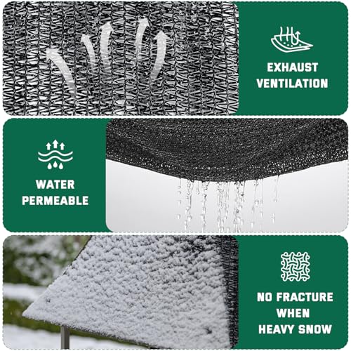 Kesfitt 50% Shade Cloth 20x20 ft, Breathable HDPE Mesh Sun Shade Tarp for Garden & Greenhouse, UV Resistant Outdoor Shade Fabric with Copper Grommets for Plants, Patio, Yard - size: 20ftx20ft, style: 50% Shading Rate